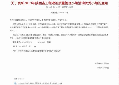 陜煤建設(shè)澄合分公司雙獲省級工程建設(shè)質(zhì)量QC成果二等獎(jiǎng)