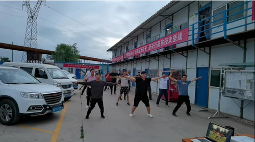 陜煤建設(shè)機(jī)電安裝公司彬長(zhǎng)項(xiàng)目部：工地上的“健身操”
