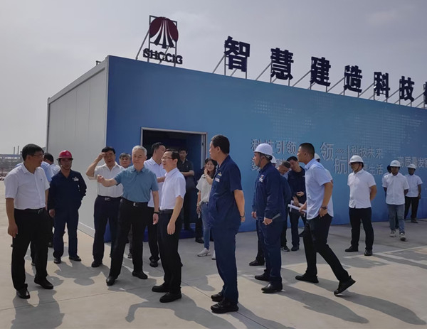 省國資委副主任韓紹安一行蒞臨陜鋼集團龍鋼公司機械化綜合一次料場項目視察