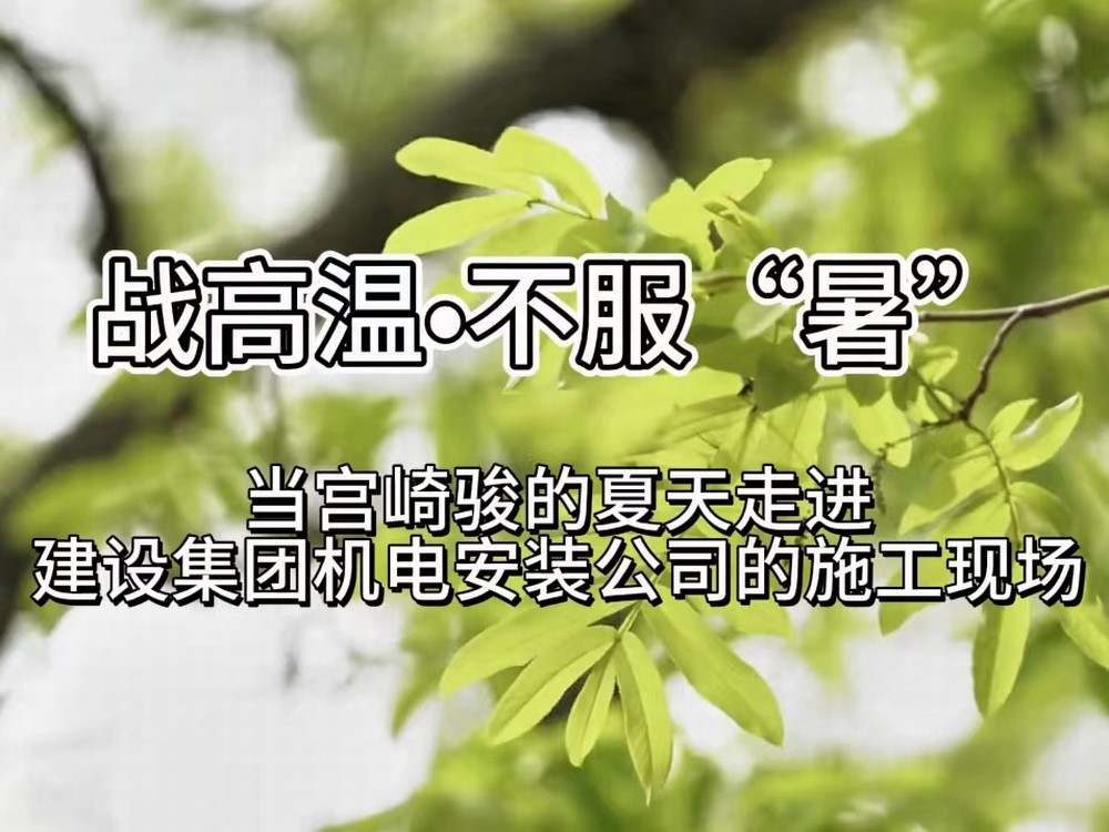 當(dāng)宮崎駿的夏天走進(jìn)陜煤建設(shè)機電安裝公司的施工現(xiàn)場